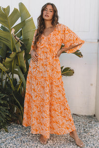 Bohemian Floral Print Mini Dress