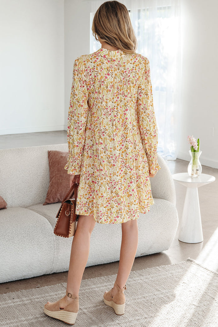 Bohemian Floral Print Summer Dress