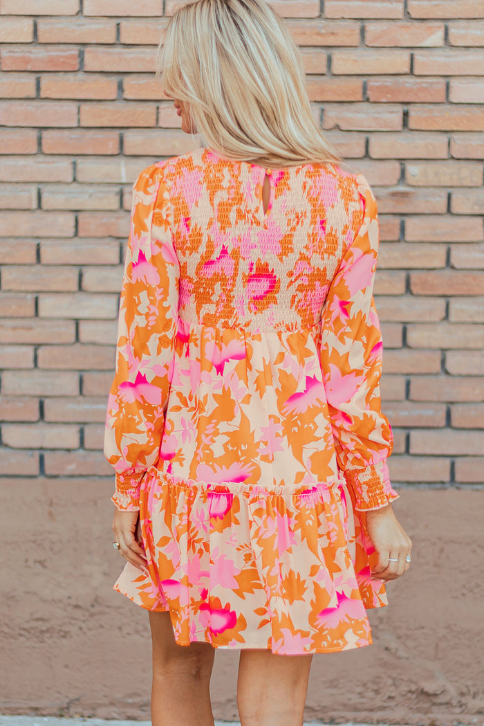 Bohemian floral print summer dress
