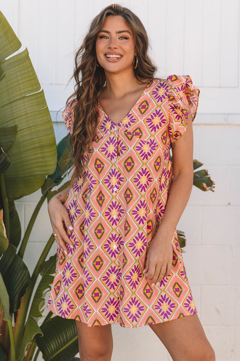 Bohemian Floral Print Summer Dress