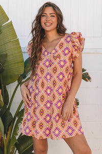 Bohemian Floral Print Summer Dress