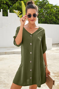 Bohemian Floral Print Summer Dress