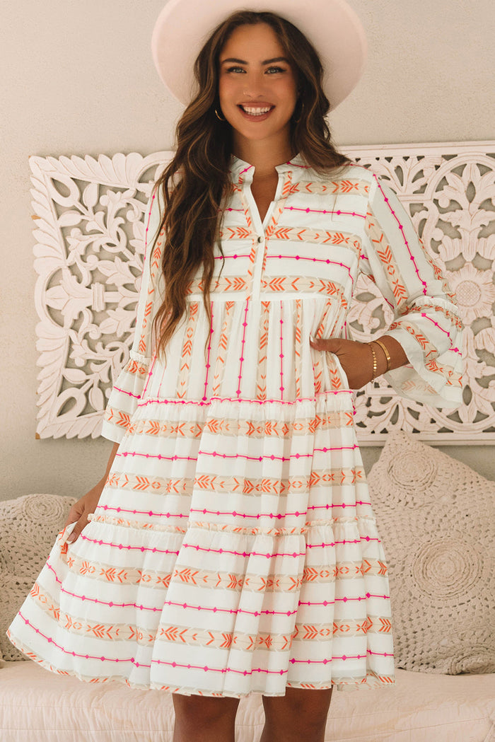 Bohemian Floral Print Summer Dress