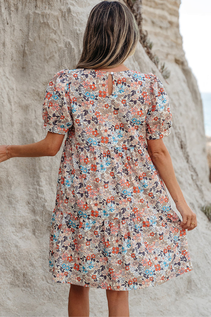 Bohemian Floral Print Summer Dress