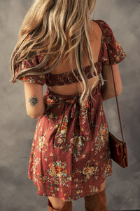 Bohemian Floral Print Summer Dress