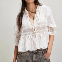 Bohemian floral print summer top