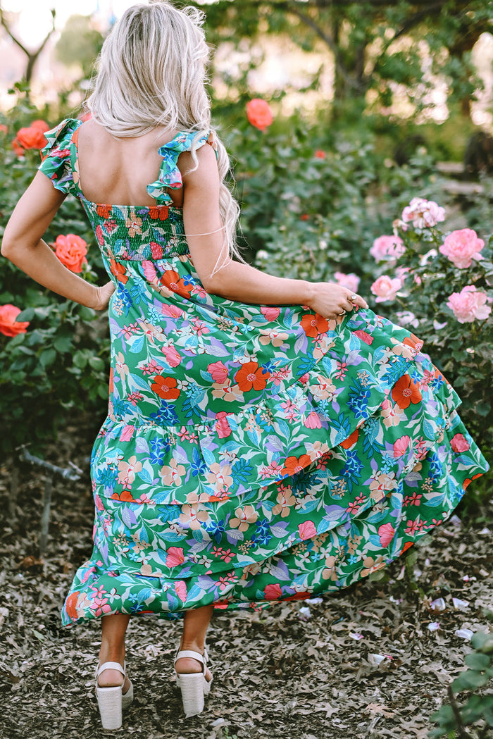 Bohemian Floral Summer Maxi Dress