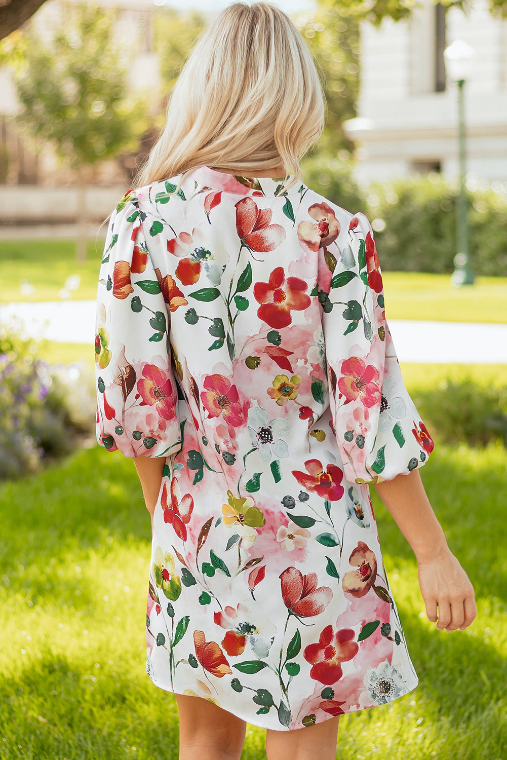 Bohemian Floral Summer Mini Dress