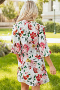 Bohemian Floral Summer Mini Dress