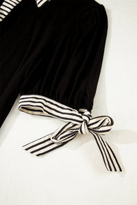 Bohemian Flowy Black Cotton Dress