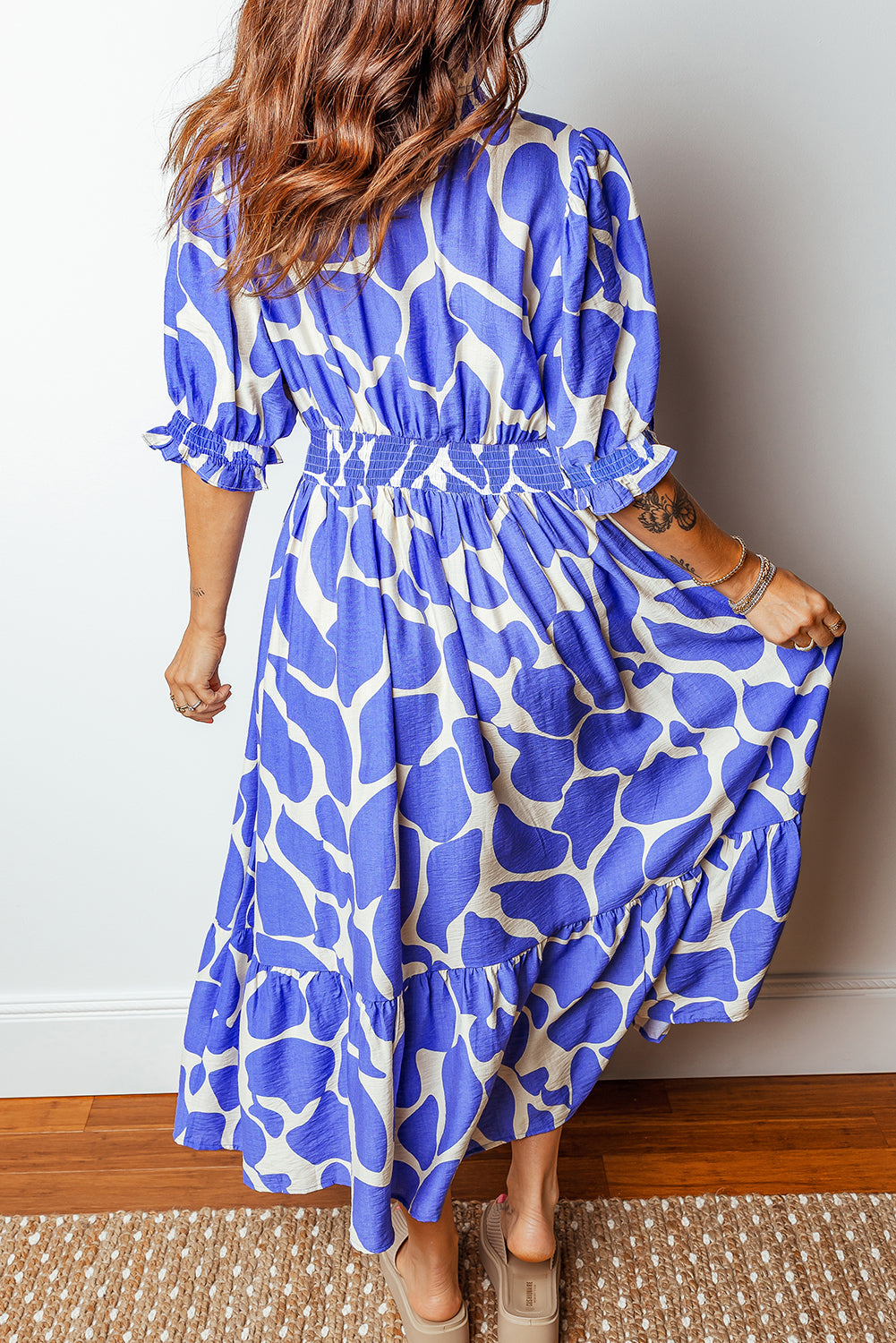 Bohemian flowy cotton maxi dress