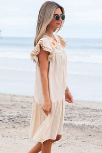 Bohemian Flowy Cotton Mini Dress