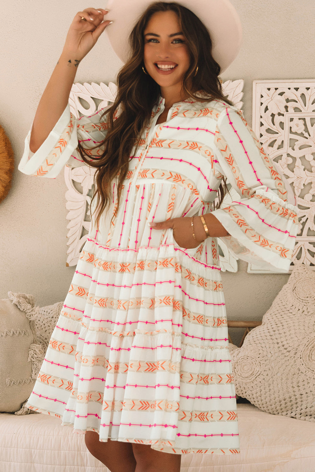 Bohemian Flowy Cotton Mini Style