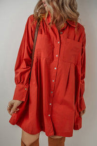 Bohemian flowy earth-tone dress