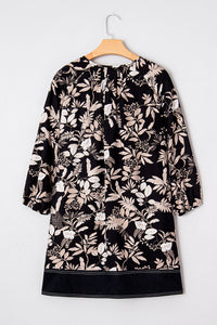 Bohemian flowy linen casual dress