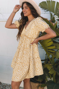 Bohemian flowy mini dress back