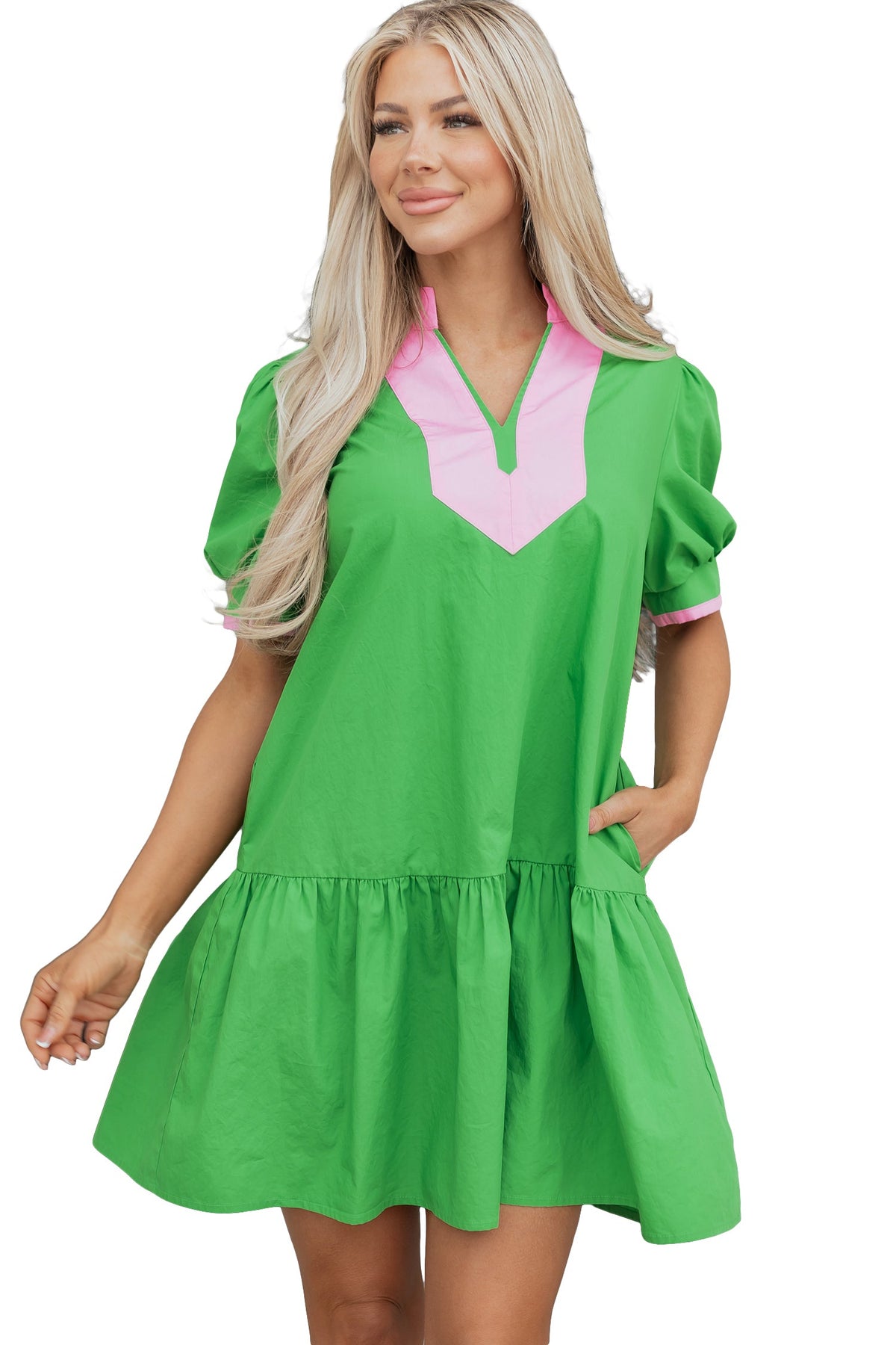 Bohemian Flowy Mini Dress Portrait
