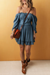 Bohemian Flowy Mini Dress Side