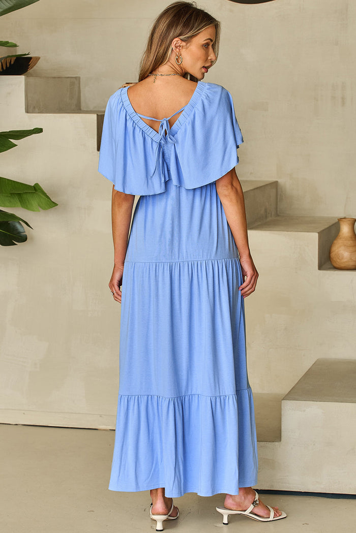 Bohemian flowy ruffle summer dress