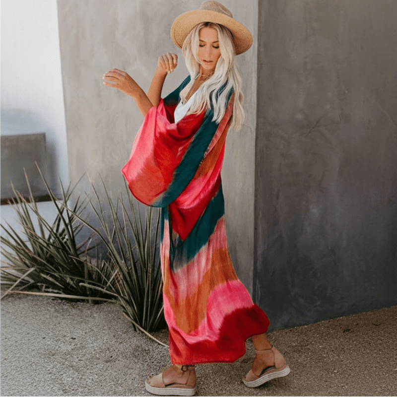 Bohemian Flowy Sheer Beach Wrap