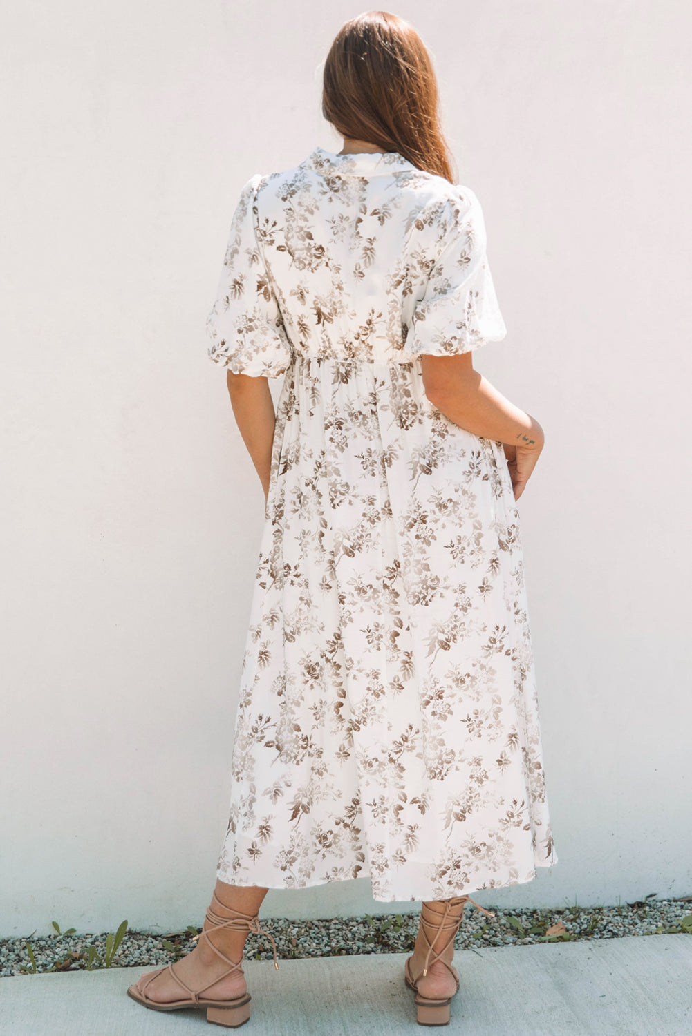 Bohemian flowy summer maxi dress