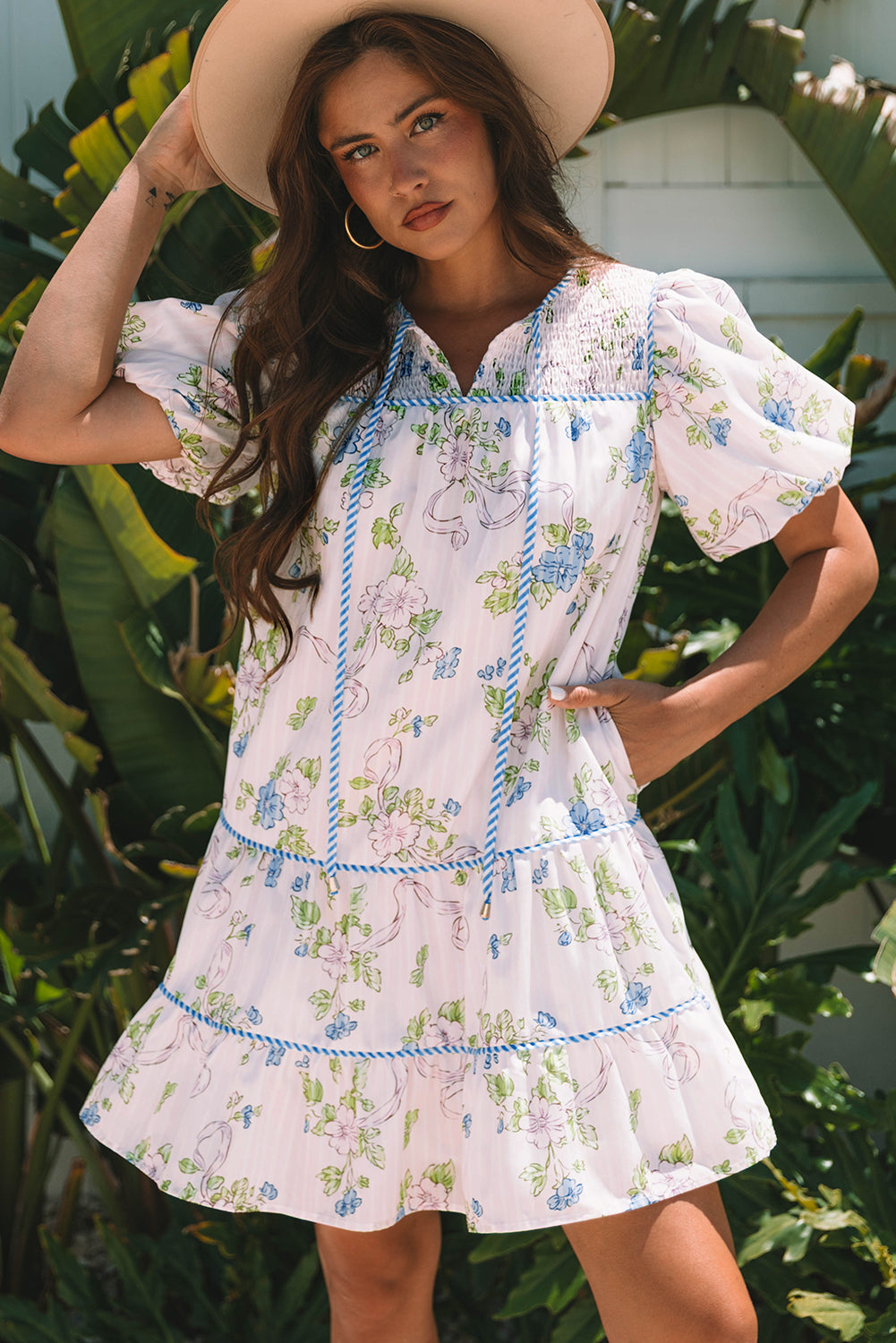 Bohemian Flowy Summer Print Dress