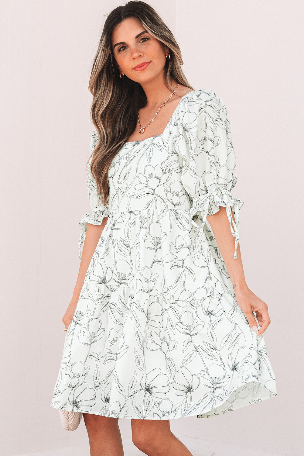 Bohemian Flowy Tiered Beach Dress