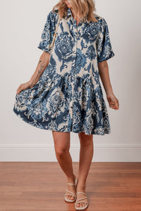 Bohemian Flowy Tiered Mini Dress