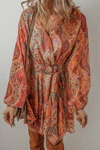 Bohemian Flowy Tiered Mini Dress
