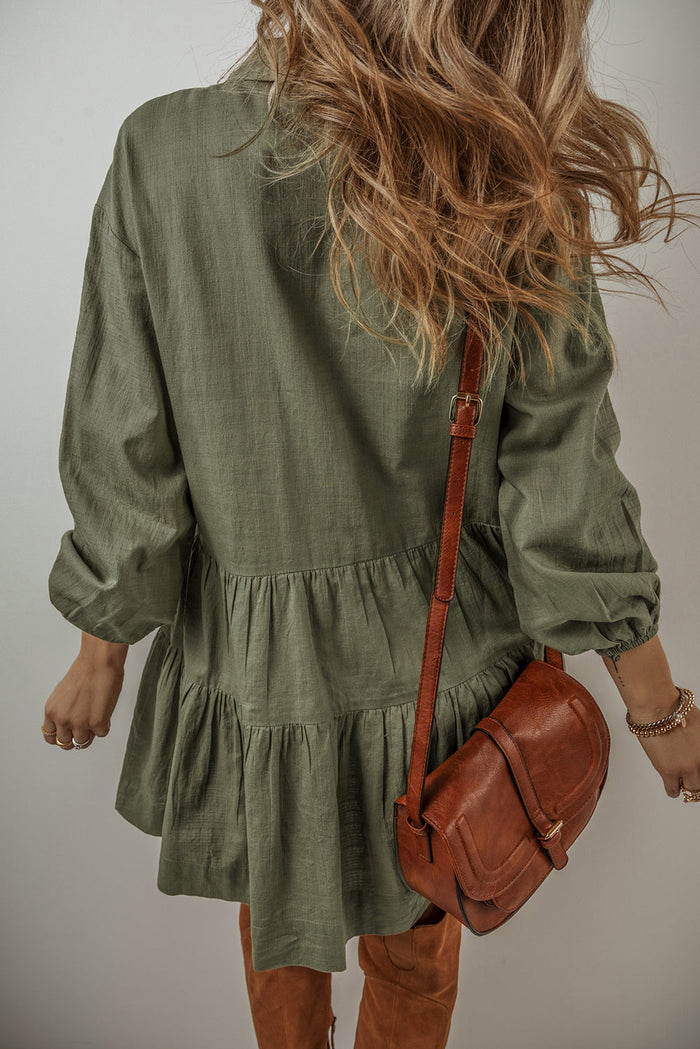 Bohemian flowy tiered summer dress