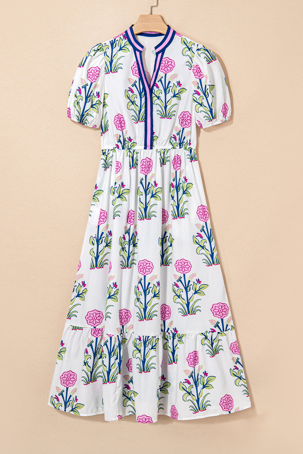 Bohemian Flowy White Garden Dress