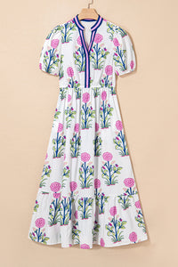 Bohemian Flowy White Garden Dress