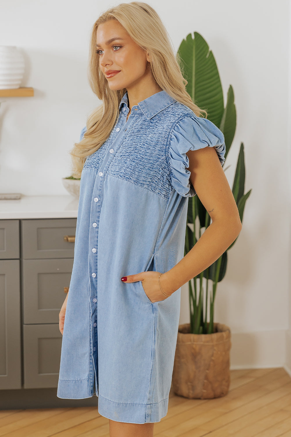 Bohemian Flutter Sleeve Dress Detail