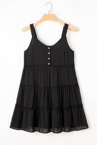 Bohemian frilly white beach dress