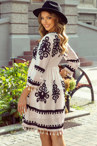 Bohemian Fringed Summer Mini Dress