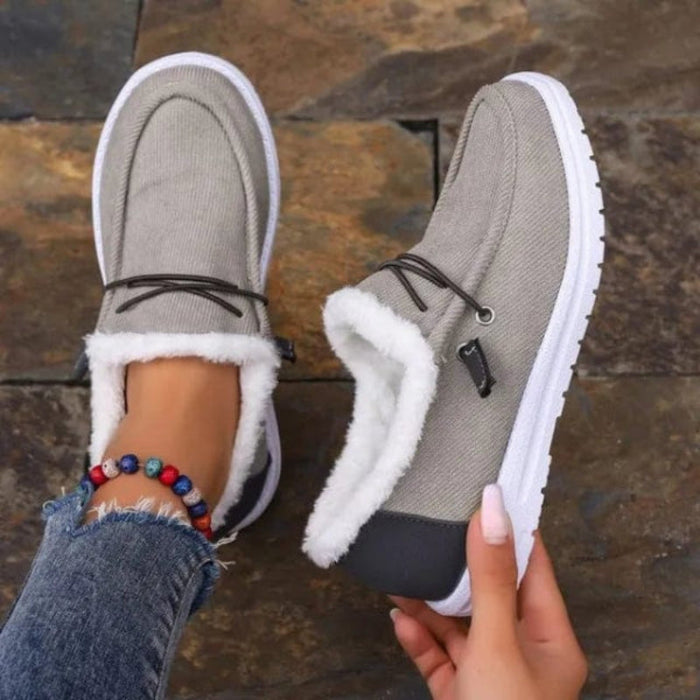 Bohemian fur lined mules brown