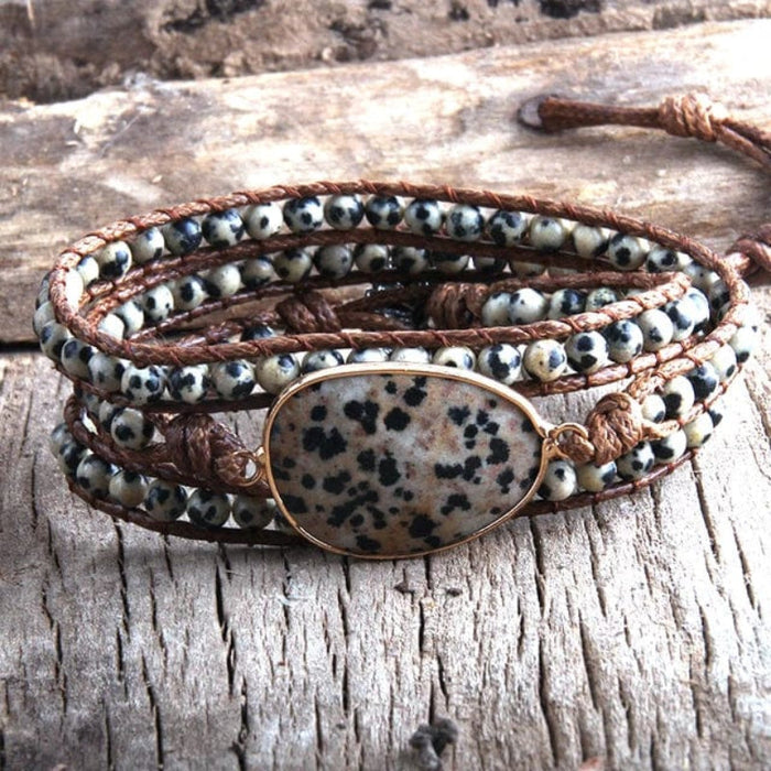 Bohemian gemstone bracelet stack