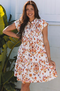 Bohemian geometric print summer dress