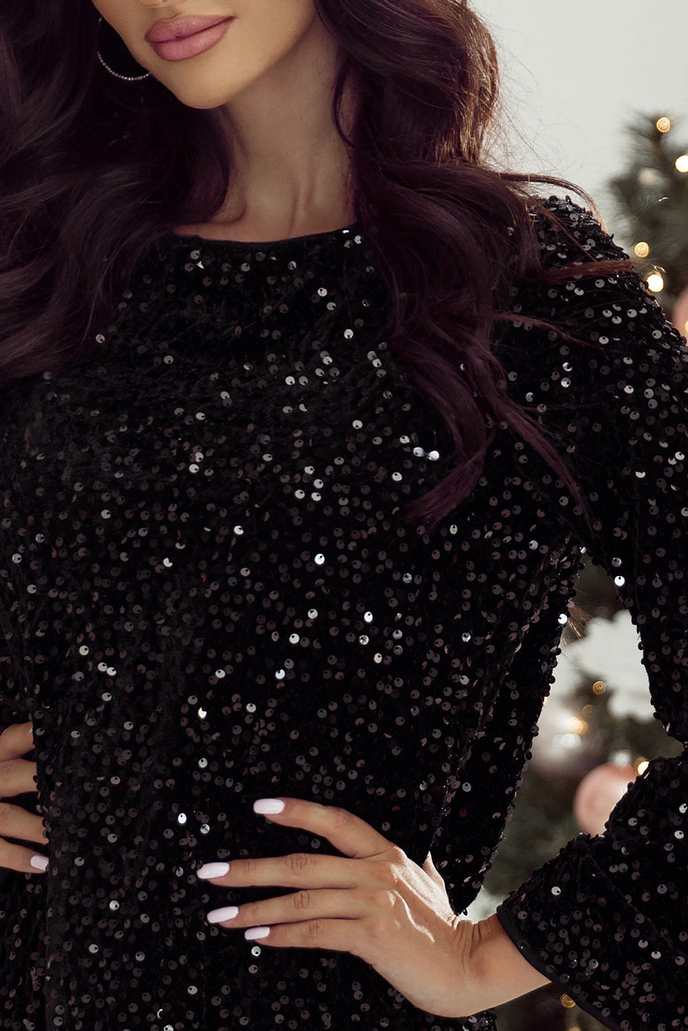 Bohemian Gold Mini Dress Detail