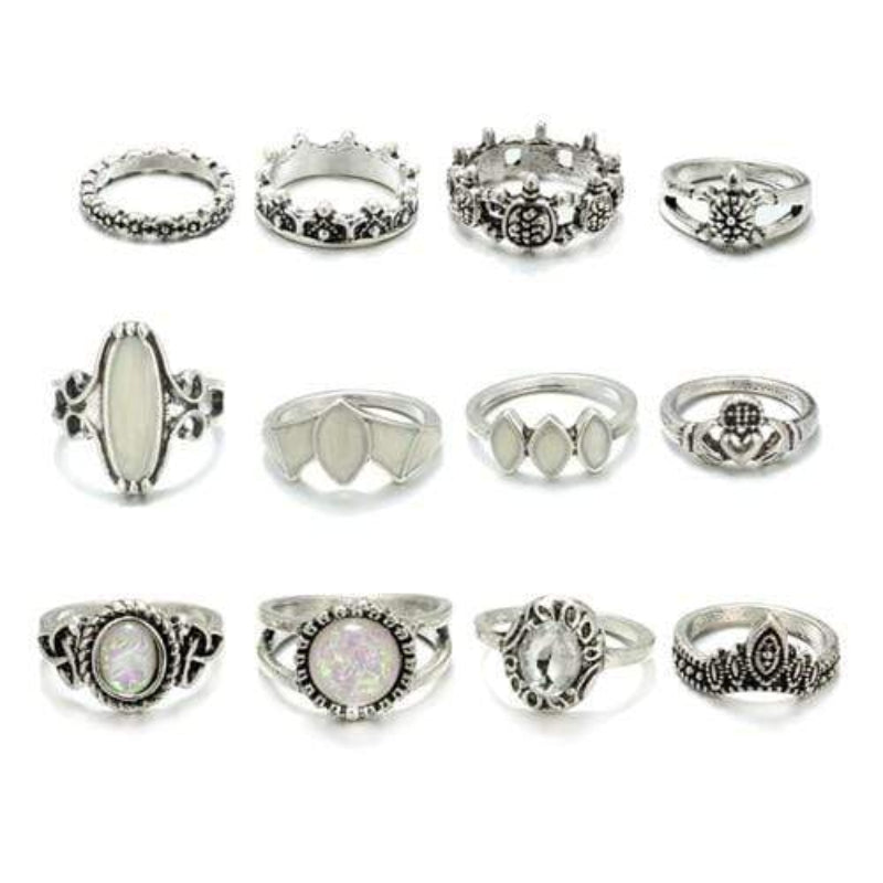 Bohemian Gold Stacking Rings Vintage
