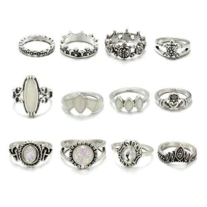 Bohemian Gold Stacking Rings Vintage