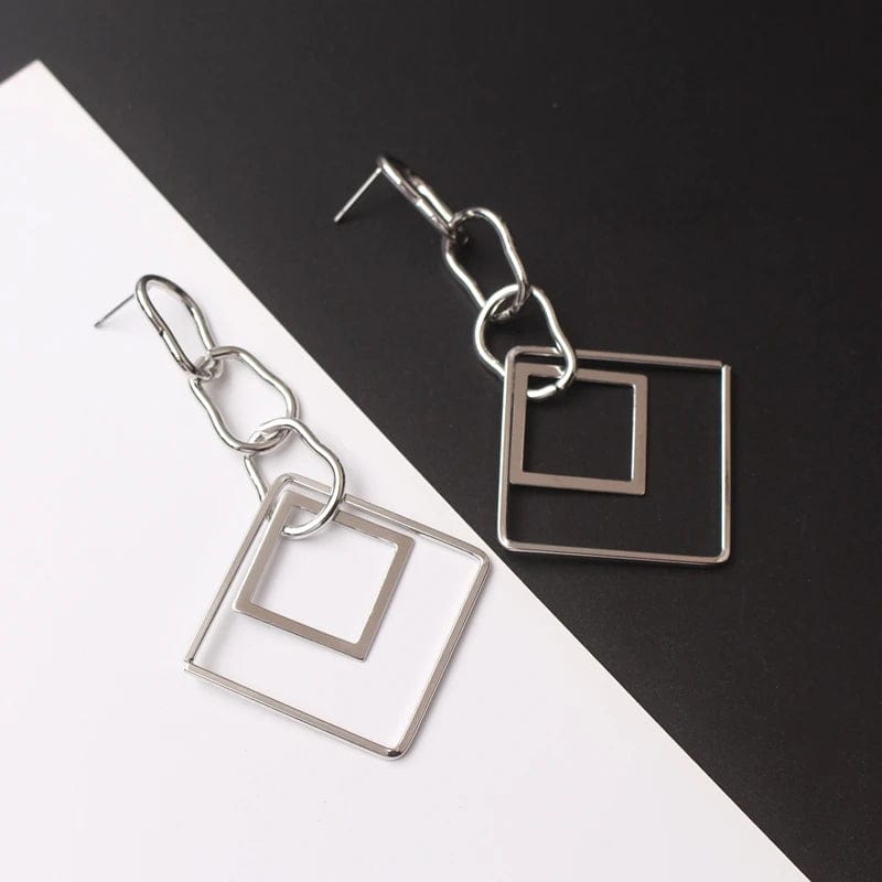 Bohemian gold statement drop earrings