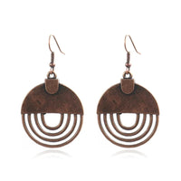 Bohemian handmade dangle earrings gold