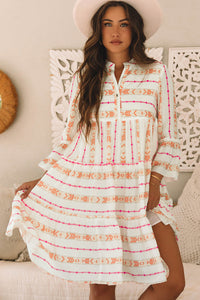 Bohemian Lace Detail Festival Dress
