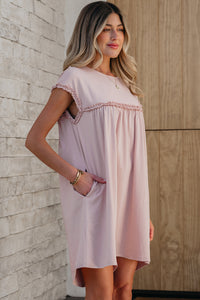 Bohemian Lace Trim Beach Dress