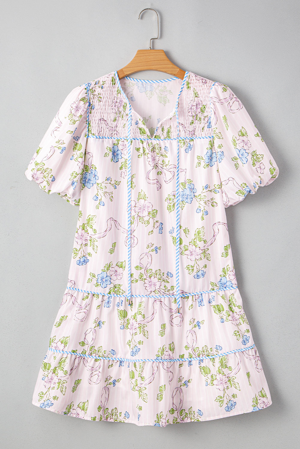 Bohemian Lace Trim Boho Dress