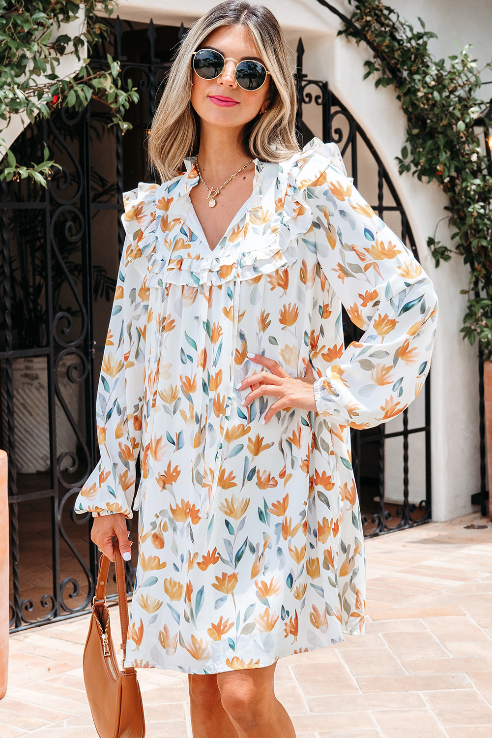 Bohemian Lace Trim Casual Dress