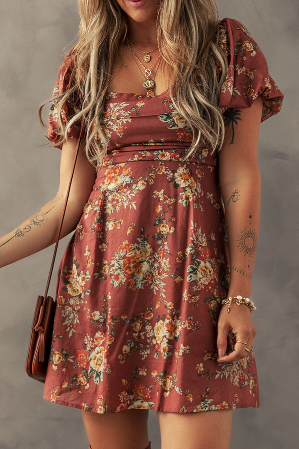 Bohemian Lace Trim Cotton Dress