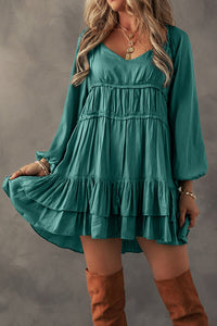 Bohemian Lace Trim Mini Dress