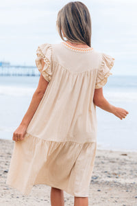 Bohemian Lace Trim Summer Dress